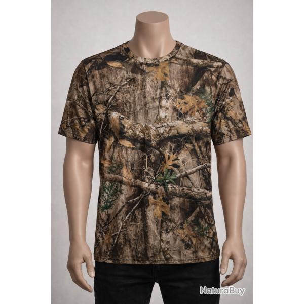 T-shirt manche courte camouflage vert