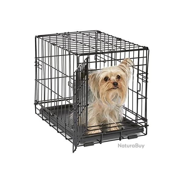 Cage pour Chiens mod�le am�lior�, Une Porte, Noir  45,72 x 30,5 x 35,56 cm