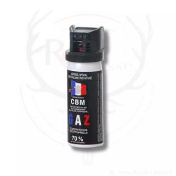 Bombe gaz d&eacute;fense CS capot clapet 50ML CBM