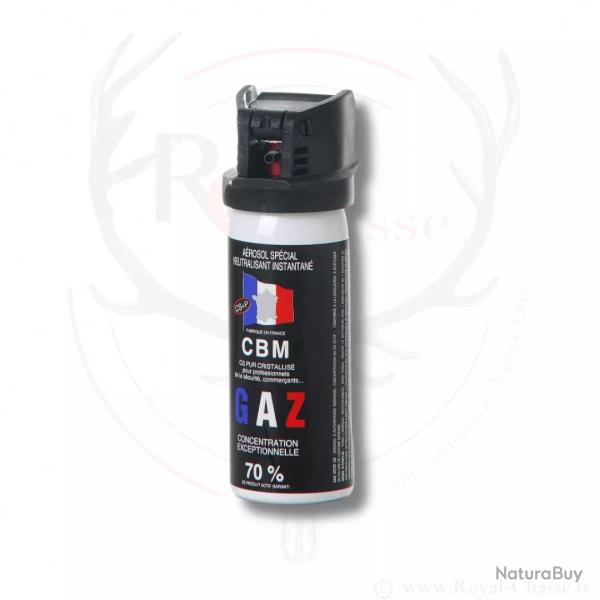 Bombe gaz d�fense CS capot clapet 50ML CBM