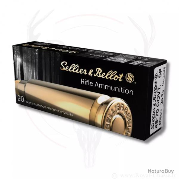 20 balles Cal.45-70 Gov 405grs SP S&B