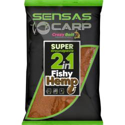 SENSAS SUPER GROUNDPASTE 2IN1 FISHY HEMP 1KG SENSAS