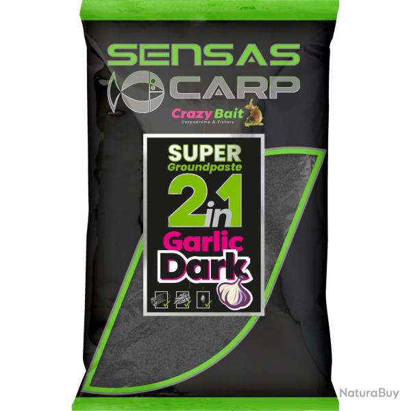 SENSAS GROUNDPASTE 2IN1 DARK GARLIC 1KG SENSAS