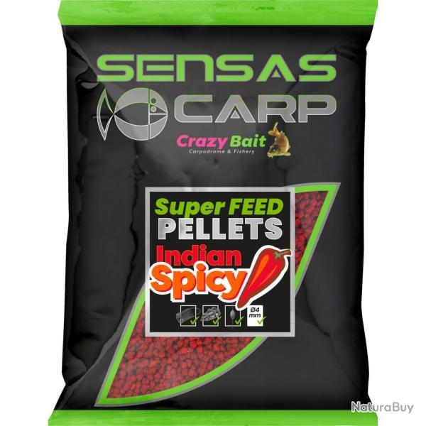 SENSAS SUPER FEED PELLETS INDIAN SPICY SENSAS 4mm