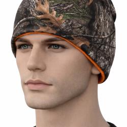 Bonnet camouflage r&eacute;versible orange