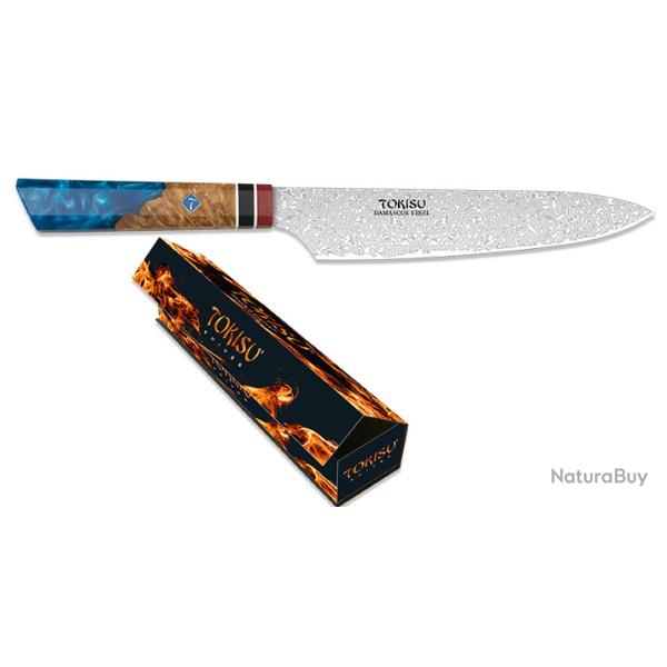 Couteau cuisine small gyuto damas lame de 19.50 cm � TOKISU �