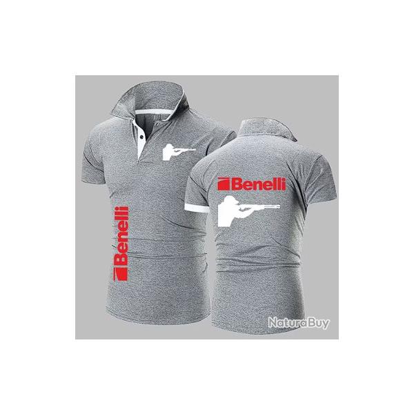 Polo BENELLI gris - LIVRAISON GRATUITE