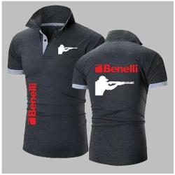 Polo BENELLI gris fonce - LIVRAISON GRATUITE