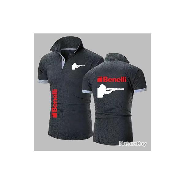 Polo BENELLI gris fonce - LIVRAISON GRATUITE