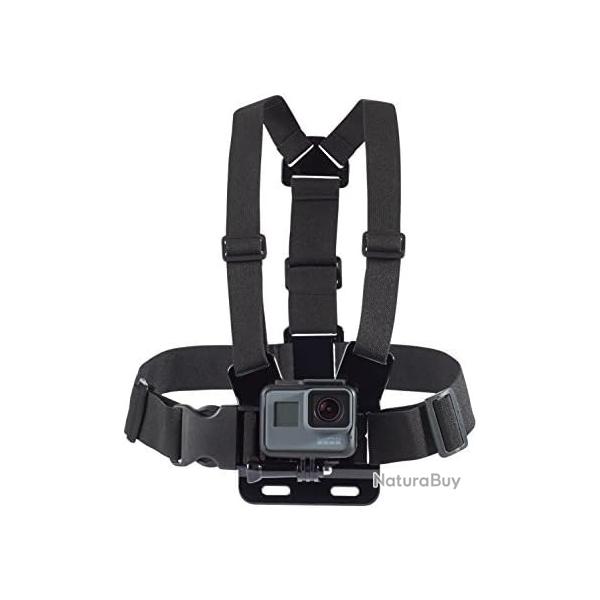Harnais poitrine ajustable pour GoPro et cam�ras daction l�ger confortable noir Naturabuy
