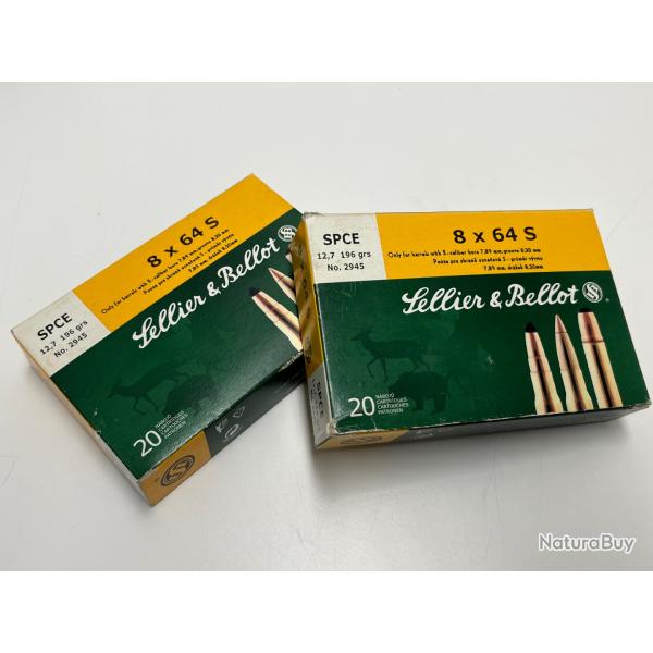 2 bo�tes de 8x64S Sellier & Bellot (39 cartouches 1 manquante)