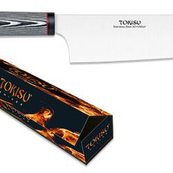 Couteau cuisine santoku noir lame de 19.50 cm &laquo; TOKISU &raquo;