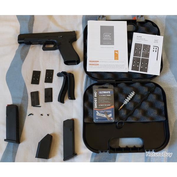 Glock 34 MOS gen5 , visee nocturne acier, connecteur ghost ultimate