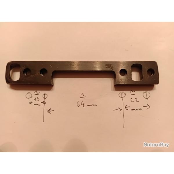 Montage Redfield double dovetail vintage pour boitier court . Bien regarder les photos