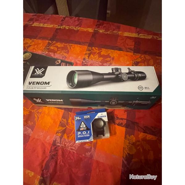 Vortex venom neuf 5-25x56 35 neuves avec 200 euro d accessoires neufs