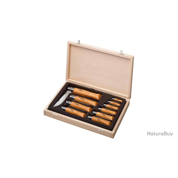 Coffret 10 couteaux collection Opinel - Coffret 10 couteaux Opinel Carbone