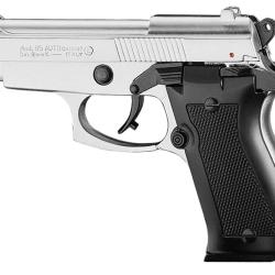 Pistolet 9 mm &agrave; blanc Chiappa 85 auto nickel&eacute;