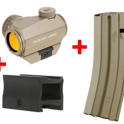 Pack x3 chargeurs Surefeed magazines + red dot OPA12 + montage pour AR15 - Pack pew pew x3 chargeurs