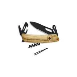 Couteaux suisses SH03 ALLBLACK - ch&ecirc;ne Swiza