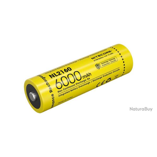 Piles, Accus Accus Li-ion 21700 - 6000mAh Nitecore
