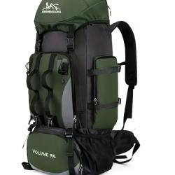 Sac &agrave; Dos de Randonn&eacute;e 90L Etanche R&eacute;sistant Trekking Camping Escalade Voyage Plein Air Vert