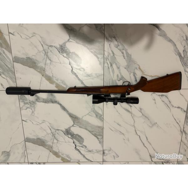 carabine 222 r TIKKA M55 + lunette , munition et silencieux