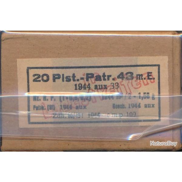 (5941)Une boite de 20 cartouches sur clips 5 coups 7,92x33 KURZ, ww2 Allemagne �tat neuf