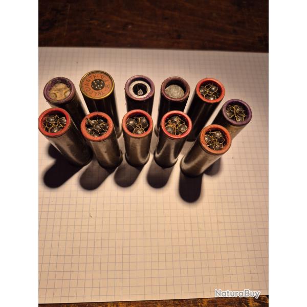 Cartouches laiton cal 16 et 1 cal 12Anciennes pour collection