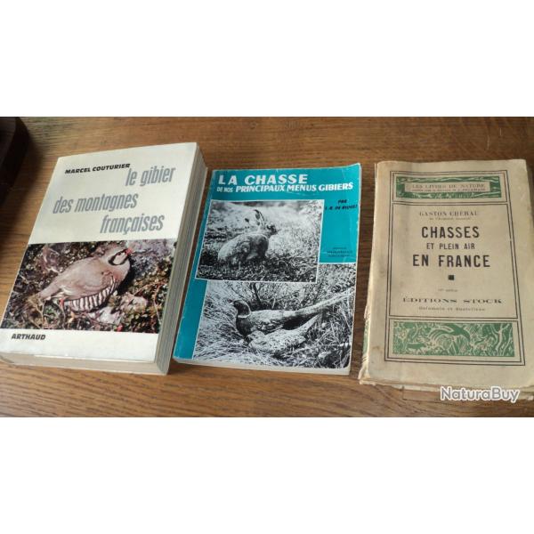 Livre du Dr COUTURIER et autres livres anciens sur la chasse