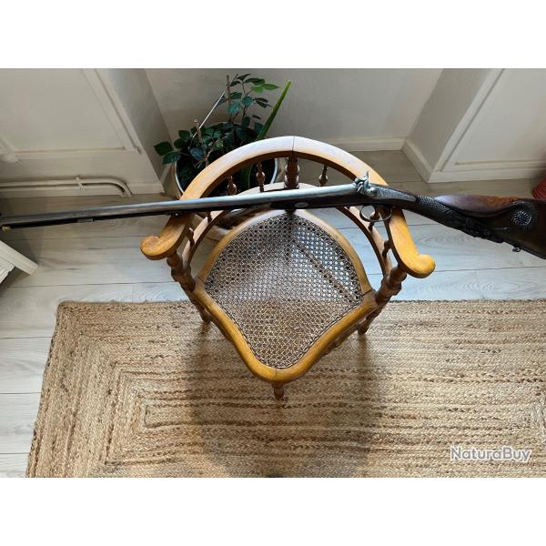 Luxueux fusil � percussion calibre 16