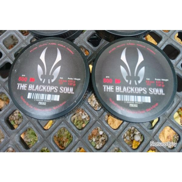 2 BOITES DE 500 PLOMBS BLACK OPS CAL 4,5 PLOMBS POINTUS