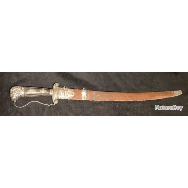 Dague de Chasse de V�nerie du XVIII �me , garniture en argent. France . Chasse V�nerie.