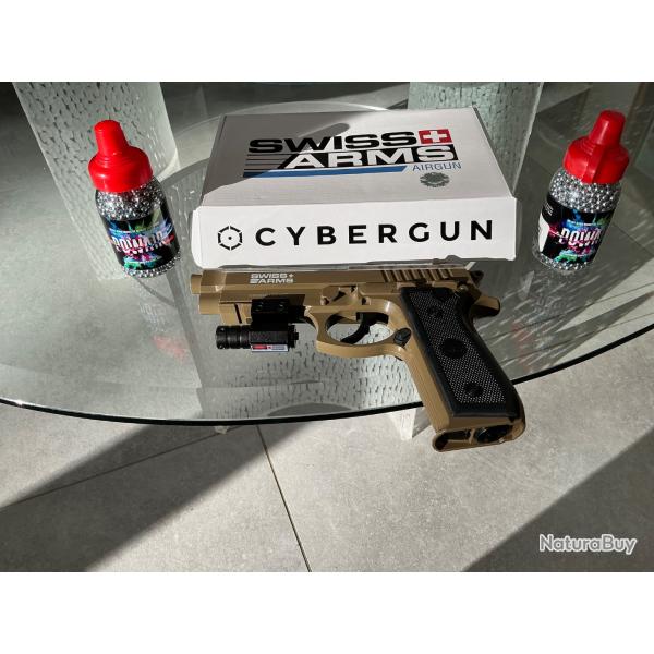 Pistolet  Swiss Arms co2 billes 4,5 mm