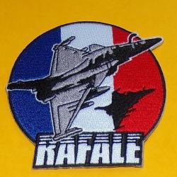 TISSU PATCH : RAFALE , ARMEE DE L'AIR FRANCAISE, DIAMETRE 8&nbsp;CM , BON ETAT VOIR PHOTO . POUR TOUT REN