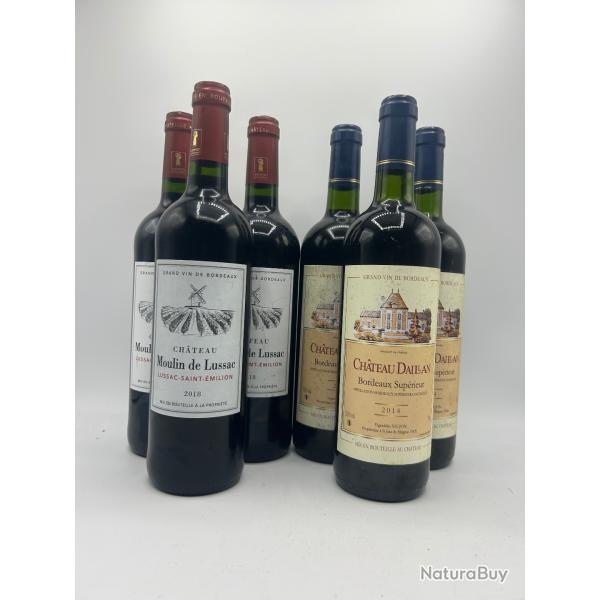 2018 Ch�teau Moulin Lussac - Lussac Saint-Emilion et 2014 Ch�teau Daillan Bordeaux sup�rieur