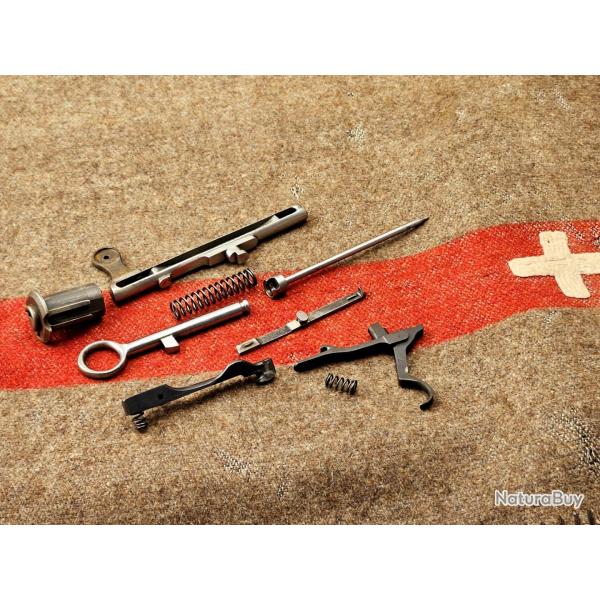 Lot Pi�ces d�tach�es Percuteur / d�tente pour fusil Suisse Schmidt Rubin G96/11