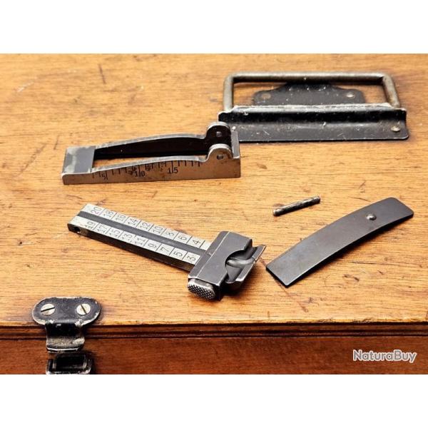 Lot Pi�ces d�tach�es Hausse pour fusil Suisse Schmidt Rubin G96/11