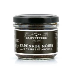 Tapenade noire aux c&acirc;pres & anchois - Pot de 100g