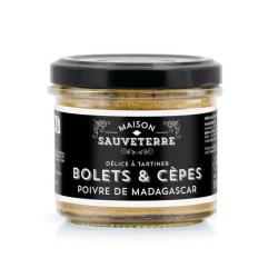 Bolets et c&egrave;pes au poivre de Madagascar &agrave; tartiner - Pot de 100g