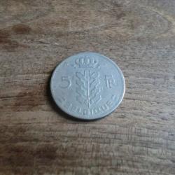 monnaie belgique  5 francs  1961