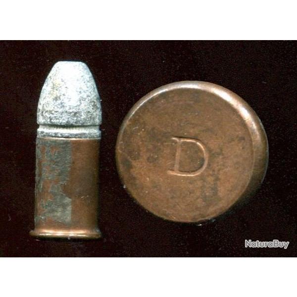 .44 Short Revolver Rimfire - RARE - marquage = D - �tui cuivre 17.6 mm - balle m�plate gorge molet�e