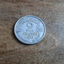 monnaie 2 francs morlon 1947