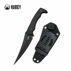 Couteau Kubey Sicarii Lame Acier 14C28N Manche G10 Noir Etui Kydex KUB477B