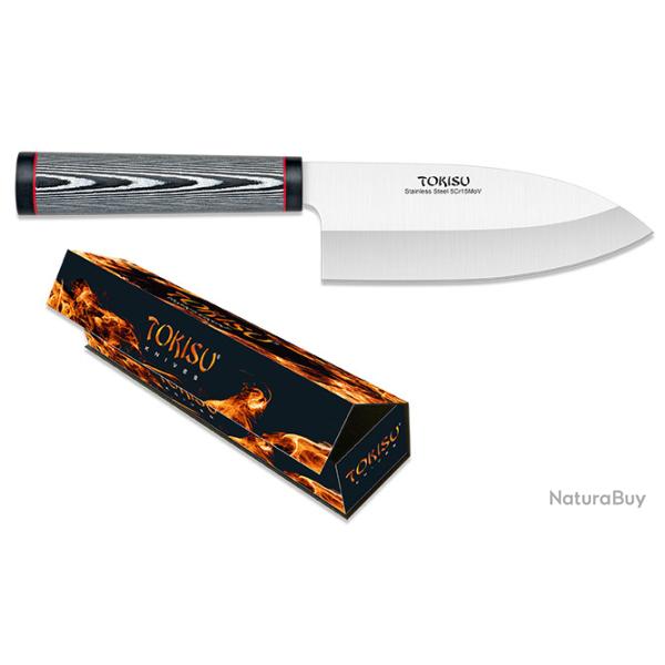 Couteau cuisine deba noir lame de 16.00 cm � TOKISU �