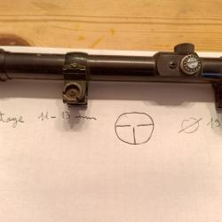 Lunette vintage Bisley Deluxe 4x15 tube 19mm tout Aluminium avec montage Pour 22lr et petit calibre