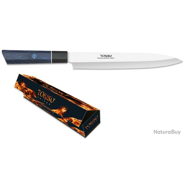 Couteau cuisine bleu yanagiba lame de 22.70 cm � TOKISU �