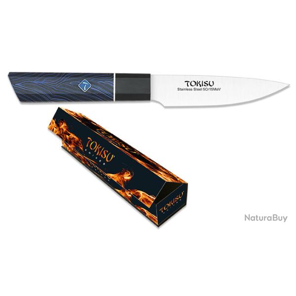 Couteau cuisine bleu Petty lame de 10.70 cm � TOKISU �