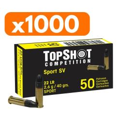 Vente group&eacute;e - Pack 1000 cartouches TopShot Comp.22lfB Black Edition SV 50St