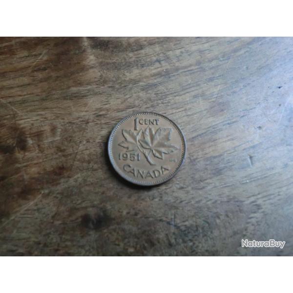 monnaie 1 cent canada 1951  g�orgie VI