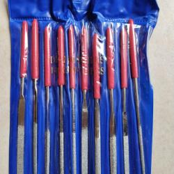 Jeu de 10 limes aiguille diamant&eacute;es diverses formes NEUVES